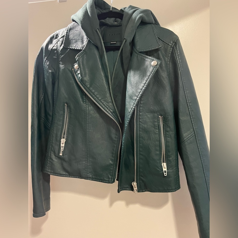 Blank NYC Green Leather Jacket